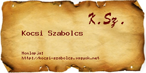 Kocsi Szabolcs névjegykártya